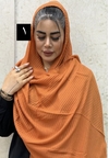 شال پلیسه رنگی آویزدار