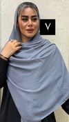 شال پلیسه رنگی آویزدار