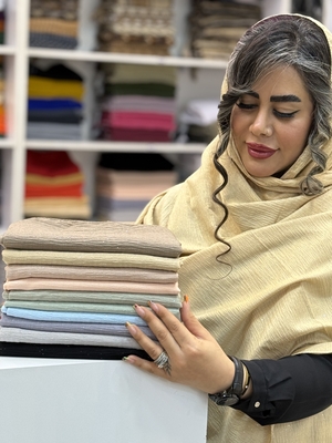 شال نخی برشکا اکلیلی ایرانی آویزدار