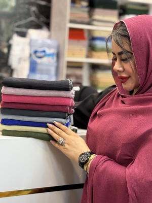 شال پلیسه حاشیه زری