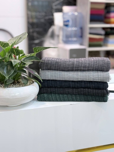 شال نخی پاییزه منگوله دار