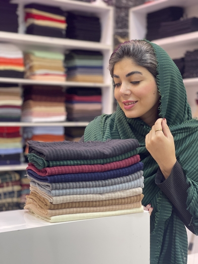 شال نخی پاییزه چاره طرف ریش