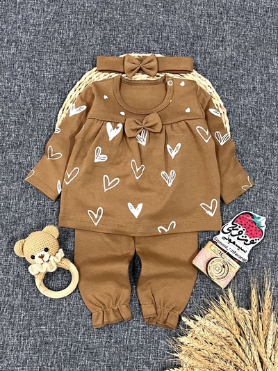 سه تیکه بلوز شلوار هدبند کد ۱۰۷۱