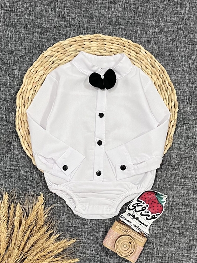 پیراهن زیردکمه مجلسی سفید کد ۱۱۴۴