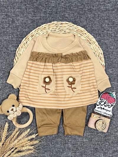 بلوز شلوار دو گل کد ۱۱۰۷