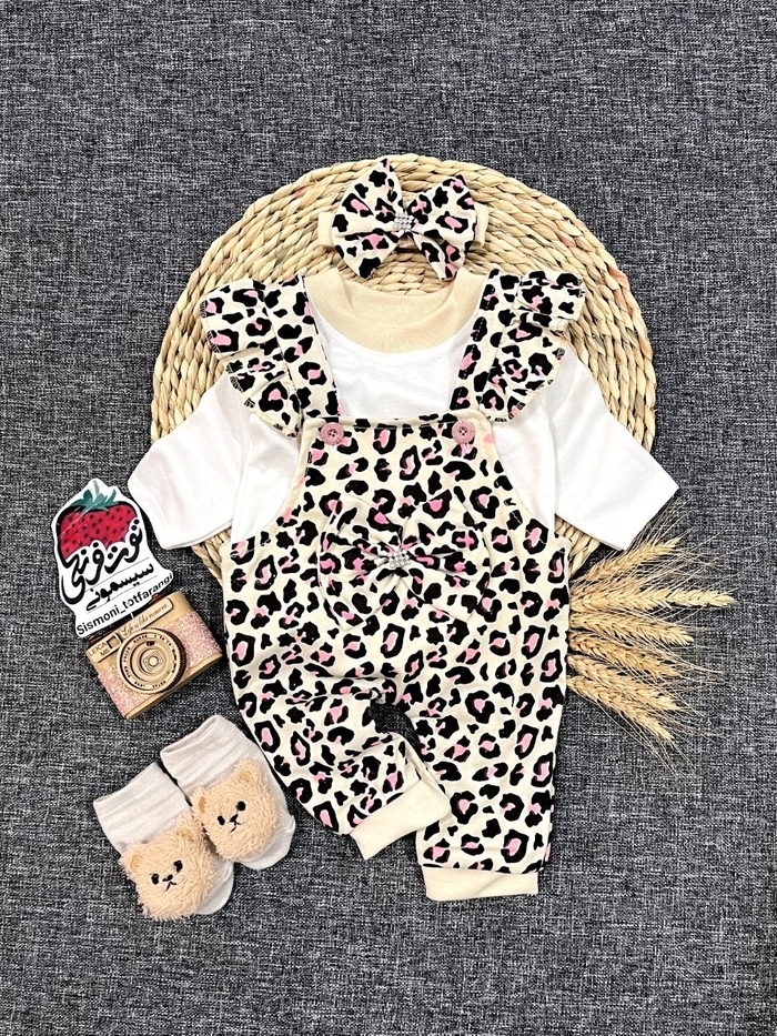 سه تیکه پیشبندی پلنگی