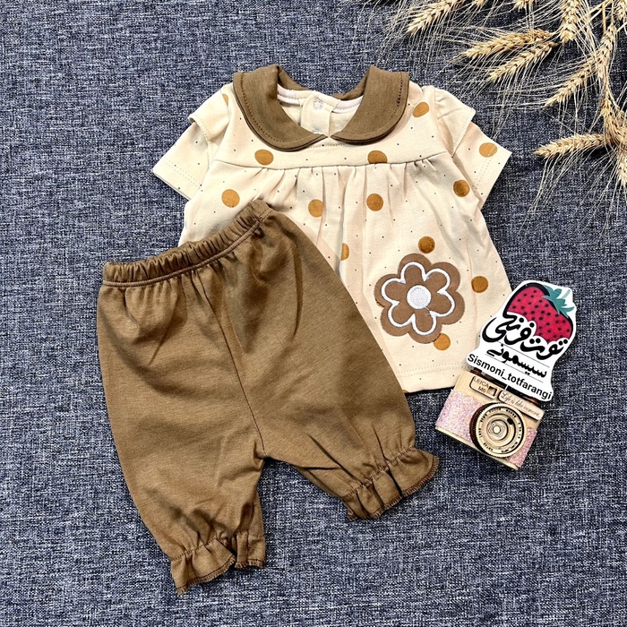 تیشرت شلوارک گل یقه ب ب کد ۷۹۱