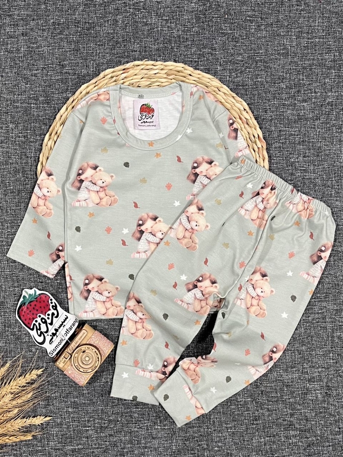 بلوز شلوار دختر و خرس کد ۱۱۰۲