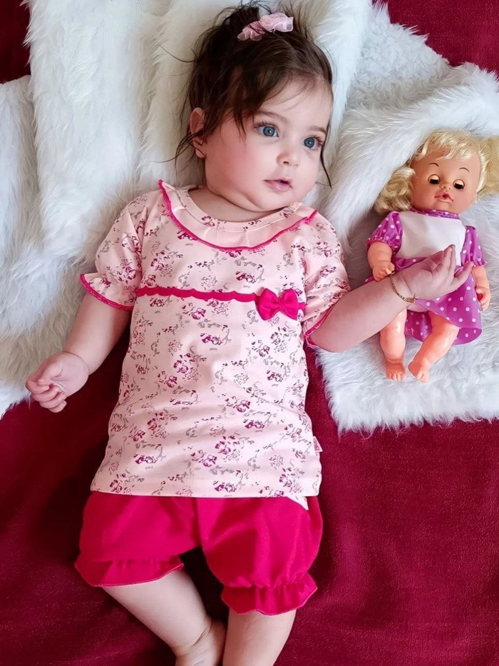 تیشرت شلوارک گل سرخ کد ۸۹۱