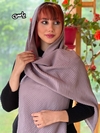 شال نخی پلیسه ساده رنگی