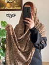شال نخی وارداتی پلنگی دوخت دندون موشی