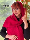 شال نخی پلیسه ساده رنگی