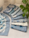  مینی اسکارف چاپی آبی لی