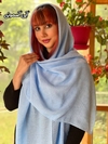 شال نخی پلیسه ساده رنگی