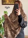 شال نخی وارداتی پلنگی دوخت دندون موشی