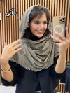 شال نخی پاییزه خطی چهار ریش