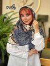 روسری نخی دور دست دوز گل