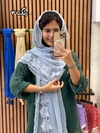 شال حریر وارداتی گل بزرگ