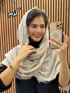شال نخی پاییزه خطی چهار ریش