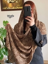 شال نخی وارداتی پلنگی دوخت دندون موشی
