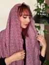 شال نخی زرشکی وارداتی دور دالبورد 