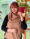 شال نخی پلیسه ساده رنگی
