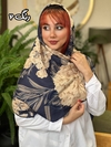 روسری نخی دور دست دوز گل