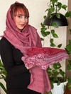 شال نخی زرشکی وارداتی دور دالبورد 