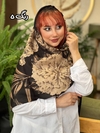 روسری نخی دور دست دوز گل