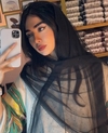 شال توری نگین دار دور دانتل