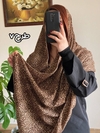 شال نخی وارداتی پلنگی دوخت دندون موشی