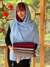 شال نخی پلیسه ساده رنگی