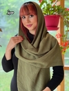 شال نخی پلیسه ساده رنگی