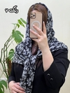 روسری نخی دور دست دوز 