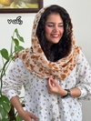 شال نخی پلیسه گارزا گل