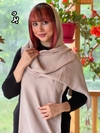 شال نخی پلیسه ساده رنگی