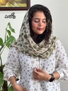 شال نخی پلیسه گارزا گل
