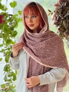 شال نخی برشکا قهوه‌ای وارداتی