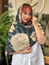 روسری نخی دور دست دوز گل