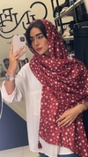 شال نخی چاپی طرح گل
