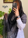 شال توری دور گان دوزی 
