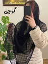 شال توری مشکی دورگان