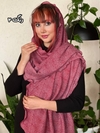 شال نخی زرشکی وارداتی دور دالبورد 