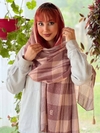 شال نخی برشکا قهوه‌ای وارداتی