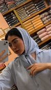  مینی اسکارف چاپی آبی لی