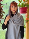 شال نخی پلیسه ساده رنگی