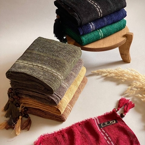 شال مخمل کبریتی خطی