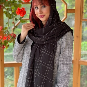 شال نخی مشکی زارار 