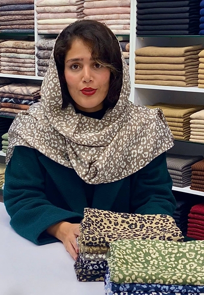 شال نخی پلنگی 