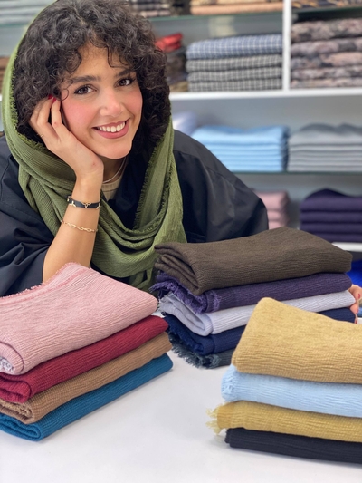 شال برشکا کنفی دور ریش 